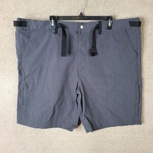 Lake‎ & Trail Shorts Mens XXXL Gray Cargo Belted Nylon Spandex Hiking Outdoor